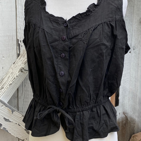 1980’s Vintage Morgan City Black Tank Top Blouse - Picture 4 of 4